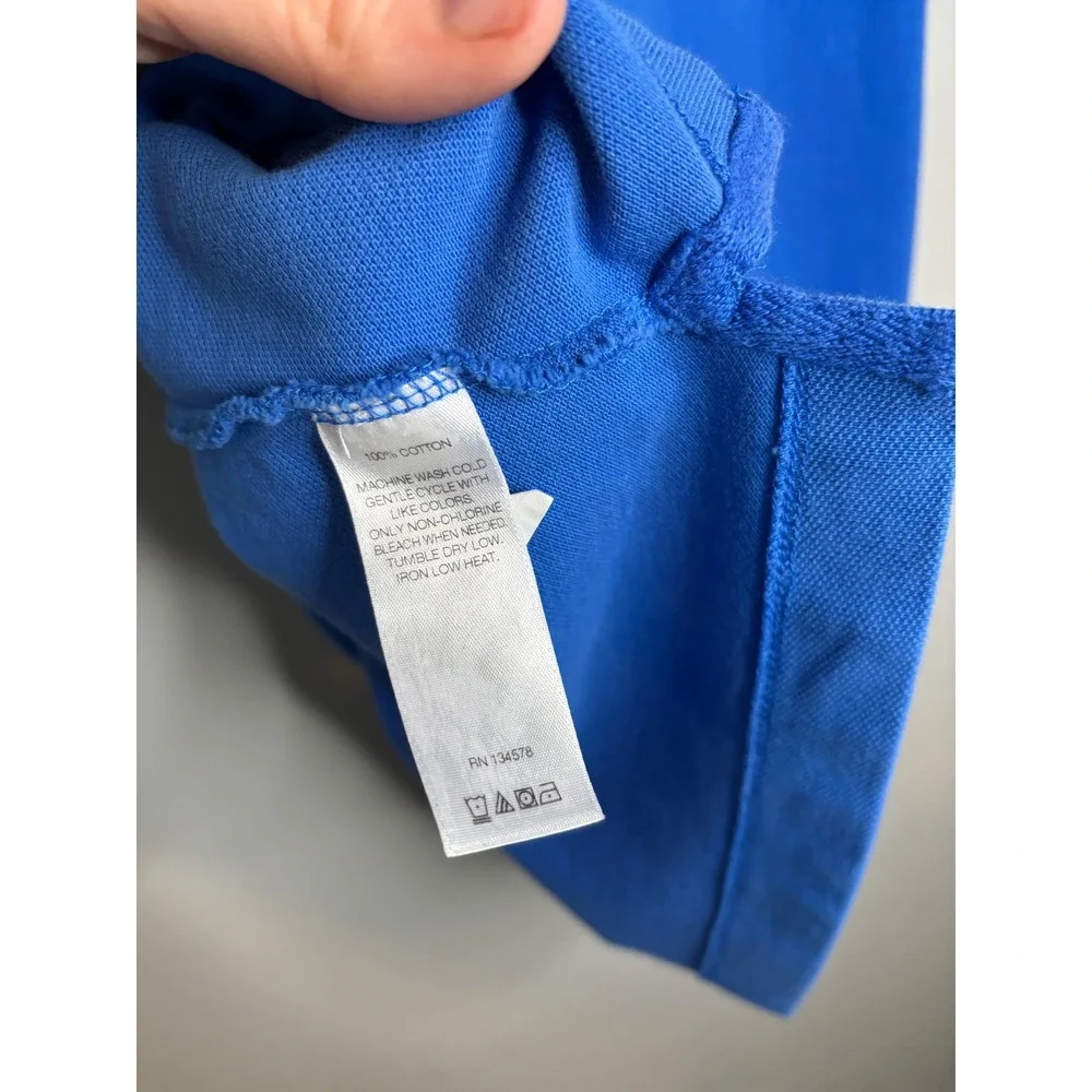 Vineyard Vines Blue Whale Logo Pique Polo Shirt Boys Large 16‎